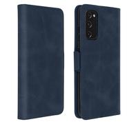 Étui pour Samsung S20 FE Style Vintage avec Porte-cartes et Support Vidéo Bleu
