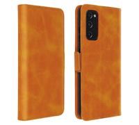 Étui pour Samsung S20 FE Style Vintage avec Porte-cartes et Support Vidéo camel