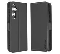 Étui pour Samsung S24 FE - AVIZAR - Portefeuille Double Fermoir Aimanté - Noir
