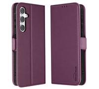 Étui pour Samsung S24 FE Clapet Portefeuille Double Fermoir Aimanté Violet