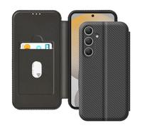 Avizar Étui pour Samsung S24 FE – Fibre de carbone, Anti‑RFID, Support vidéo – Noir