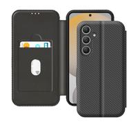 Étui pour Samsung S24 FE Fibre de Carbone Support Vidéo et Anti-RFID Noir