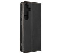 Avizar Etui pour Samsung S24 Portefeuille Support vidéo Rabat magnétique Noir