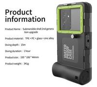 Étui Pour Samsung S24 S23 Ultra/iPhone15/14 Pro MAX Photographie Universelle D'étui De Plongée Coque Submersible Compatibilité Large FOXDOCK Vert Vert G