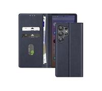 Etui pour Samsung S25 Ultra Clapet Portefeuille et Support Vidéo Bleu nuit