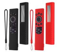 Étui pour Samsung Solar Remote Control 2022: WUZUN 2 Pièces Coque de Protection en Silicone pour BN59-01385 BN59-01386 BN59-0139 Smart TV Remote Battery Back Holder Skin Sleeve