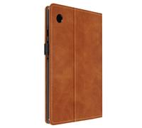 Housse Tablette AVIZAR Etui pour Samsung Galaxy Tab A9 Portefeuille Multi-compartiment Support Vidéo Marron