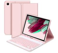 Étui pour Samsung Tab Plus 11 pouces - Housse de clavier compatible avec fonction veille/réveil automatique - Clavier BT avec porte-crayon - Smart Cover avec souris