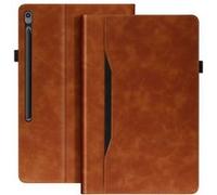 Étui pour Samsung Tab S10 FE Plus Clapet Portefeuille Support Vidéo Avizar Marron Marron G