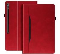 Etui pour Samsung Tab S10 FE Plus Clapet Portefeuille Support Vidéo Rouge