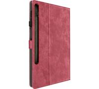 Étui pour Samsung Tab S9 Plus, compartiments et fonction support, rouge pâle