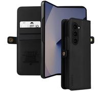 Étui pour Samsung Z Fold 6 Clapet Multifonction Languette Aimantée Noir