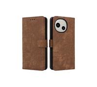 Etui Pour Sharp Aquos R9 Portefeuille Flip Folio Blocage RFID Fermeture magnétique Cuir PU Couverture de fentes pour cartes Marron