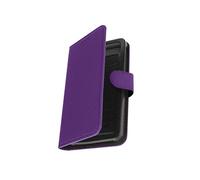 Étui Smartphone 4,81 à 5,3 Pouces Tissu Denim Portefeuille Coulissant violet