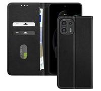 Avizar Étui pour smartphone Motorola Edge 20 Lite Clapet portefeuille Support vidéo Noir