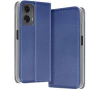 Etui pour Motorola Moto G24, G04 et G04s Clapet Porte-carte et Support Bleu