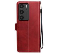 Étui pour smartphone - Realme - C75 et 14x - Rouge - Simili cuir - Support vidéo