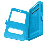 Etui Smartphone Universel Taille 3XL 2 Fenêtres bleu turquoise