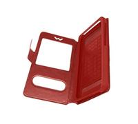 Etui pour Smartphone Universel Taille L Fenêtres D'affichage et Décrochage Rouge