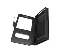 Etui pour Smartphone Universel Taille XXL Fenêtres D'affichage et Décrochage Noir