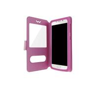 Etui pour Smartphone Universel Taille XXL Fenêtres D'affichage et Décrochage Rose