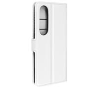 Etui pour Sony Xperia 1 VI Clapet Portefeuille Languette Magnétique Blanc