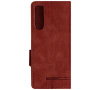 Etui pour Sony Xperia 10 V et 10 VI Portefeuille Motif Ligne Fonction Support vidéo bordeaux