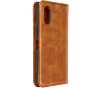 Etui pour Sony Xperia 5 V Clapet Portefeuille Motif Damier Marron