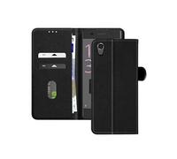 Étui pour Sony Xperia XA Clapet Portefeuille et Support Vidéo Noir