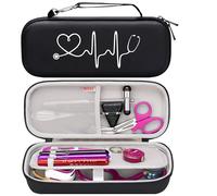 Étui pour Stéthoscope adapté 3M Littmann Cardiology IV,Classic III Monitoring Stéthoscope,Lightweight II S.E,Acoustica,avec Poche pour les Accessoires de l'infirmière,Noir