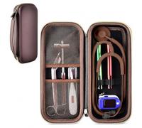 Étui pour stéthoscope de surveillance 3M Littmann Classic III - Lightweight II S.E/Cardiology IV - Stéthoscope MDF Acoustica - Accessoire médical et infirmière - Chocolat