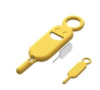 Étui pour stylo d'éjection de cartes - Porte-outils portable Sim - Étui porte-clés - Coque en silicone 2 en 1 avec ouvre-tiroir en acier inoxydable pour smartphone, tablette, accès à l'espace de