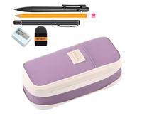 Étui pour stylo - étui portable, sac à stylo multifonctionnel | sac organisateur anti-poussière pour papeterie, matériel scolaire moyen pour pneus, boussoles, stylets, règles, crayons, (8,66 x 4