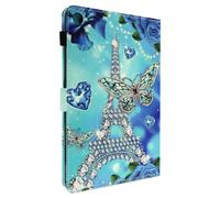 Étui pour Tab M10 Gen 3, Portefeuille avec Clapet Magnétique, Tour Eiffel