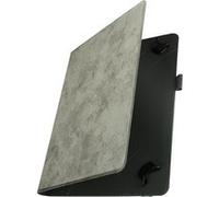 Avizar Étui tablette 10 pouces universel simili cuir design marbre support vidéo gris