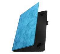 Avizar Étui tablette 10 pouces universel simili cuir design marbre support vidéo Bleu