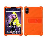 Étui pour tablette Alldocube iPlay 80 mini Ultra 8,8" 2026 avec béquille en polycarbonate - Silicone souple - Lavable - Coins épais - Antichoc - Orange