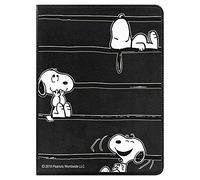 Étui pour tablette Apple iPad 12.9 Pro officiel de Snoopy, Snoopy Stripes [Étui de tablette] [Protection antichute] Pivotant à 360 degrés [Fonction Support].