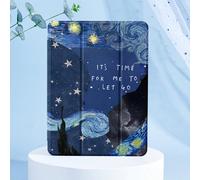 Étui pour tablette avec motif de collage du ciel étoilé de Van Gogh, convenant aux iPad 9.7/10.2/10.5/10.9/12.9/Pro 11 (10e génération), compatible avec la version 10.4 pouces de la Galaxy Tab S6 Lite