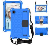 Étui pour tablette Blackview Tab 60 de 8,68 pouces adapté aux enfants, sangle d'épaule avec support, texture nid d'abeille, mousse EVA légère et résistante aux chocs, bleu noir