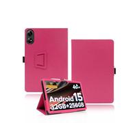 Étui pour Tablette DOOGEE G6 11 pouces 2025 Dernier yystao PU Cuir Housse Compatible avec DOOGEE G6 - Dragonne, Design Texture Peau Couverture Complète, Rose - Rouge