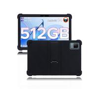 Étui pour tablette DOOGEE T40 11" - En silicone souple - Avec support pliable - Léger - Résistant aux chocs - Anti-rayures - Protection complète - Noir