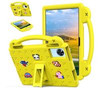 Étui pour tablette DOOGEE U11/DOOGEE U11 Pro 11" 2025, adapté aux enfants, poignée avec support, joli dessin animé, housse légère en mousse EVA résistante aux chocs, jaune