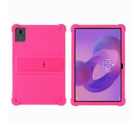 Étui pour tablette Lenovo Tab K11 Gen 2 TB-336ZU 11" 2025 - Adapté aux enfants - Housse de protection en silicone souple résistant aux chocs avec support réglable en PC (rose)