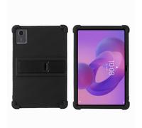 Étui pour tablette Lenovo Tab K11 Gen 2 TB-336ZU 11" 2025 - Adapté aux enfants - Housse de protection en silicone souple résistant aux chocs avec support réglable en PC (noir)