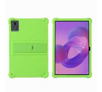 Étui pour tablette Lenovo Tab K11 Gen 2 TB-336ZU 11" 2025 - Adapté aux enfants - Housse de protection en silicone souple résistant aux chocs avec support réglable en PC (vert)