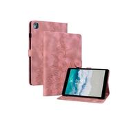 Etui FOXDOCK pour tablette Nokia T10 coque en TPU souple et durable avec support réglable, emplacements pour cartes et rainures antidérapantes-Rose