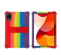 Étui pour tablette OSCAL Pad 30 WiFi 10,1", OSCAL Pad 80 Wifi 10,5", ROWT A10 10,1" avec béquille PC, en silicone souple, lavable, coin épais résistant aux chocs, arc-en-ciel