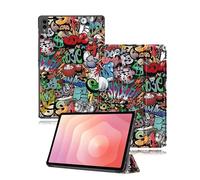 Étui pour tablette Samsung S11 ultra 14,6" - toergy fine - Avec support - Triple coque de protection rigide, étanche, résistante aux chocs et à la poussière - Style graffiti