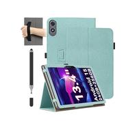 Étui pour tablette TABWEE T60 Pro 13,4", daunke résistant aux chocs avec fente pour stylo, imperméable, anti-rayures, support multi-angle, avec dragonne, fin et durable, vert